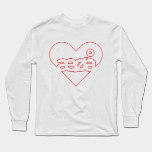 Love Denmark Mutated Vowels Letters Alphabet Long Sleeve T-Shirt